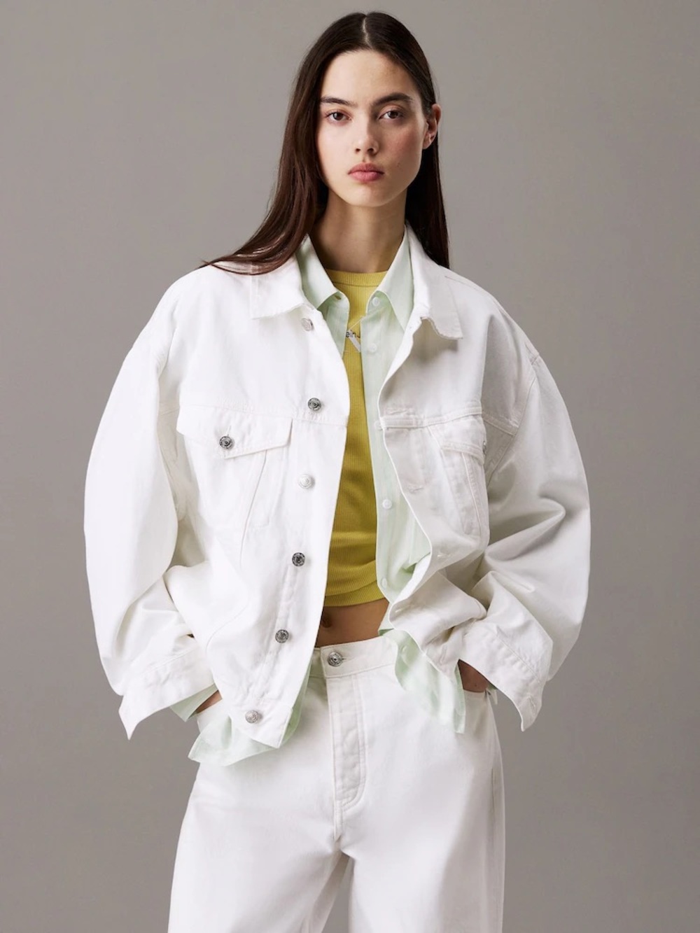 Calvin Klein Jeans White Denim Jacket